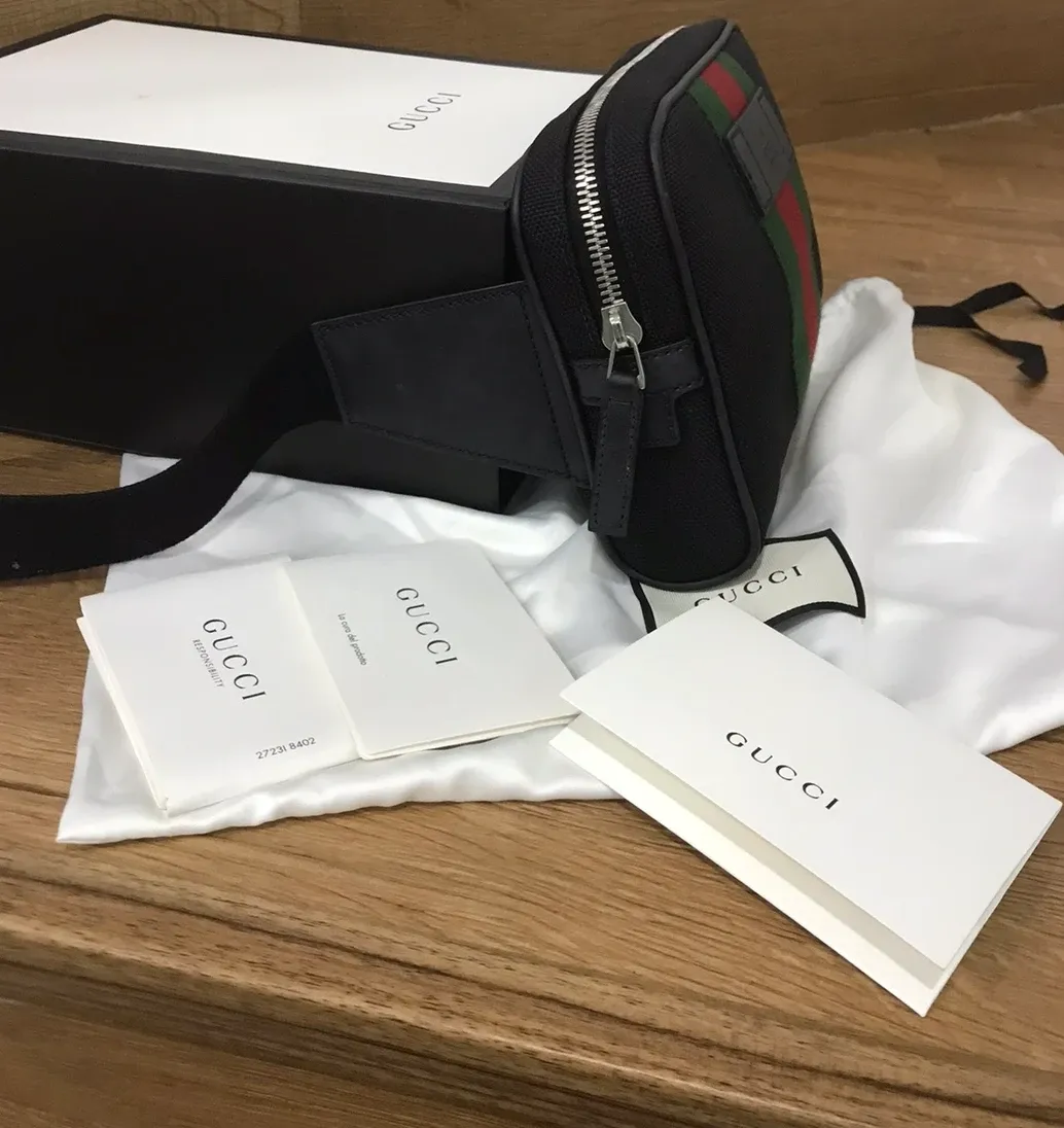 Gucci Web Techno Canvas Belt Bag