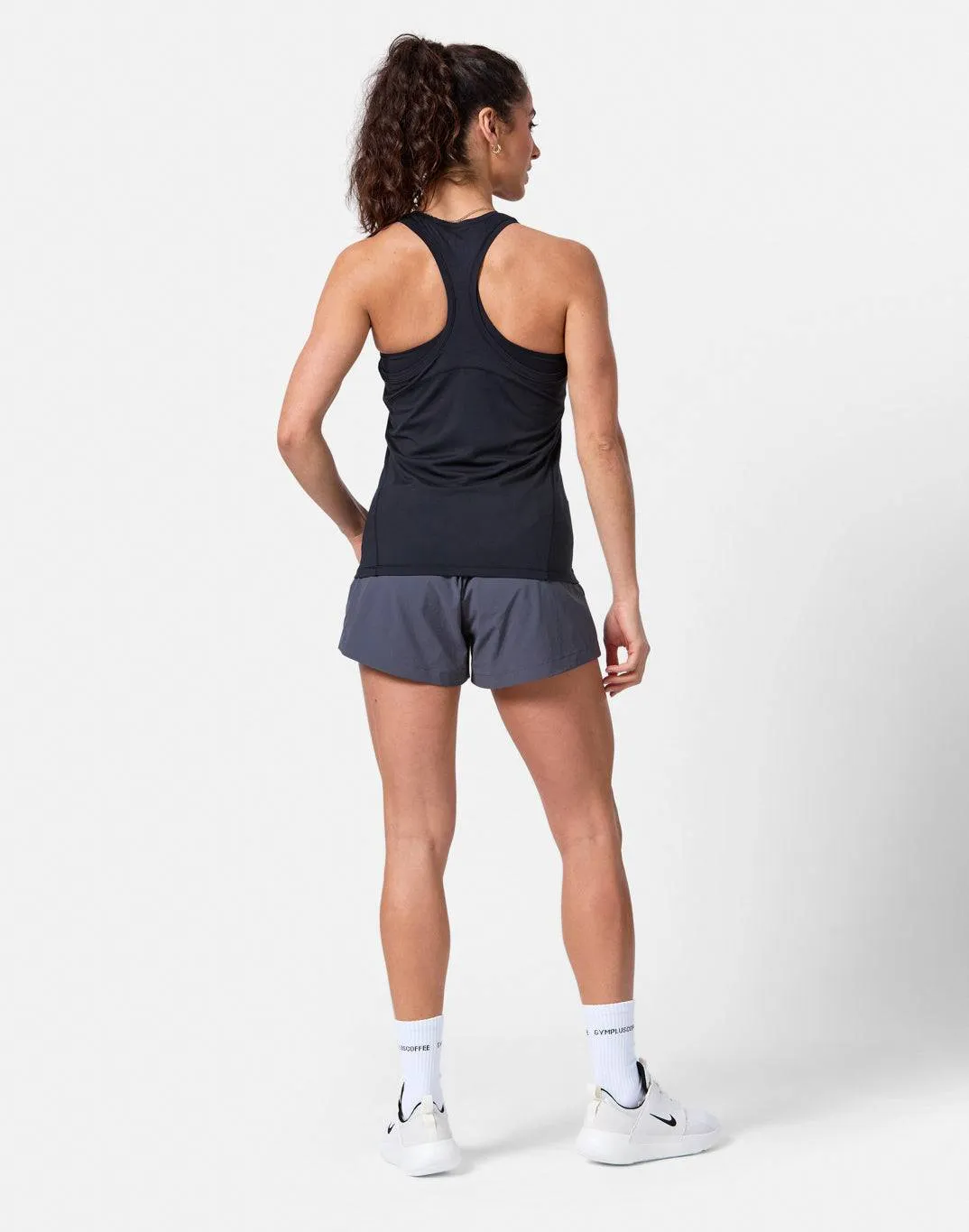 Gym Coffee Relentless Racer Vest (Womens) - Black