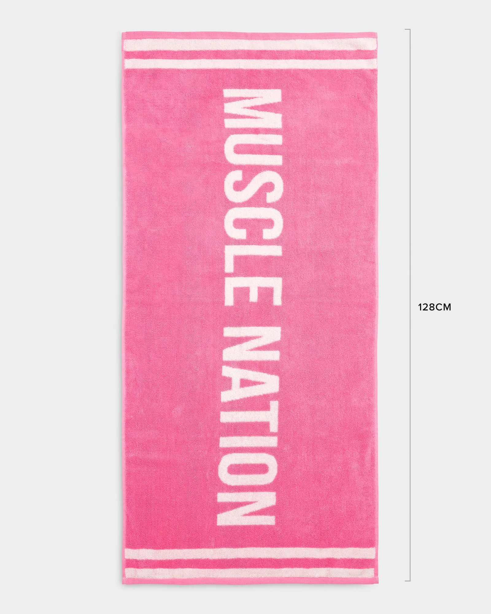 Gym Towel - Hollywood Pink/ White