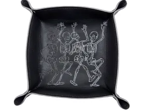 Happy dancing gradient skeletons dice tray
