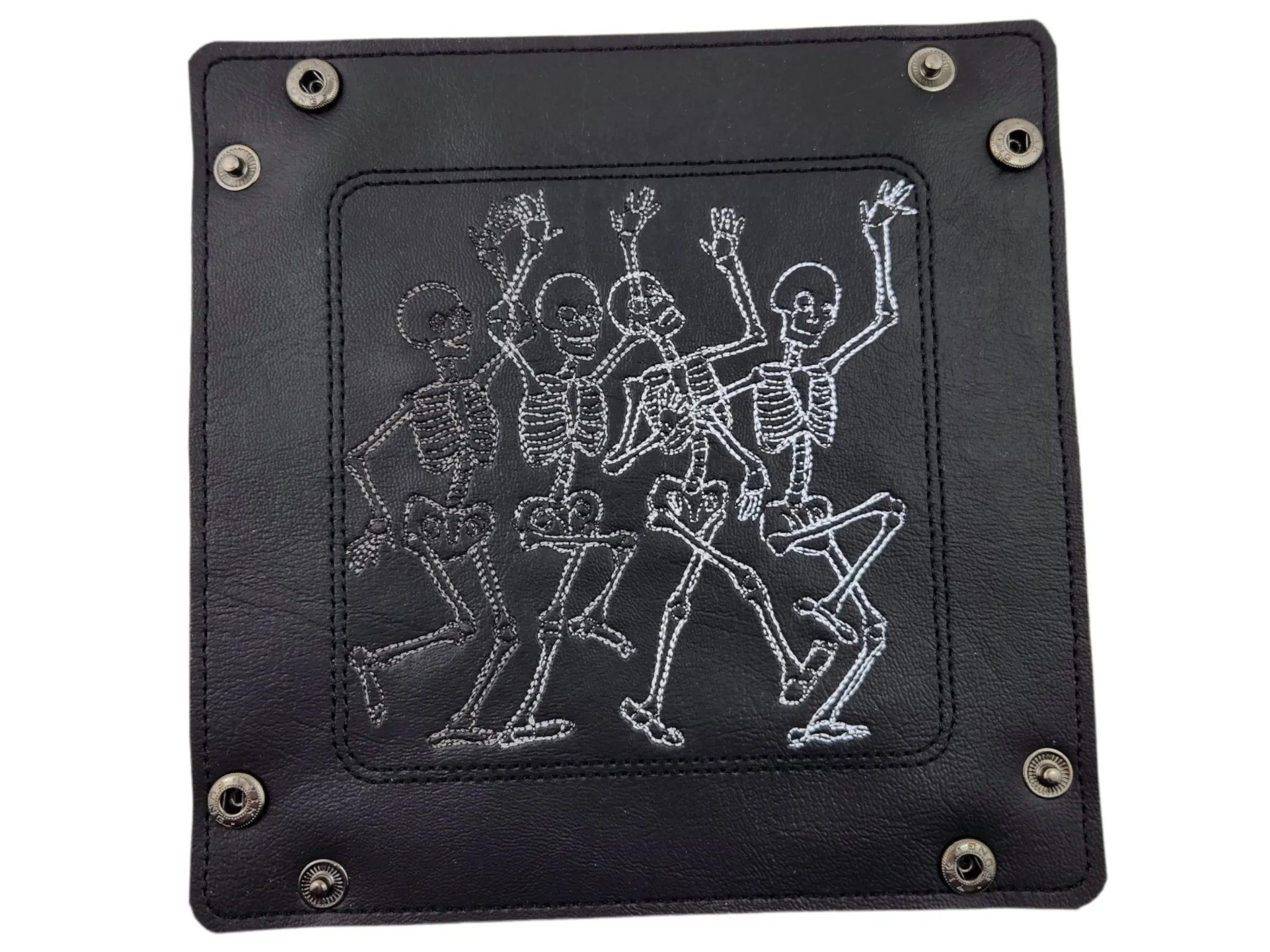 Happy dancing gradient skeletons dice tray