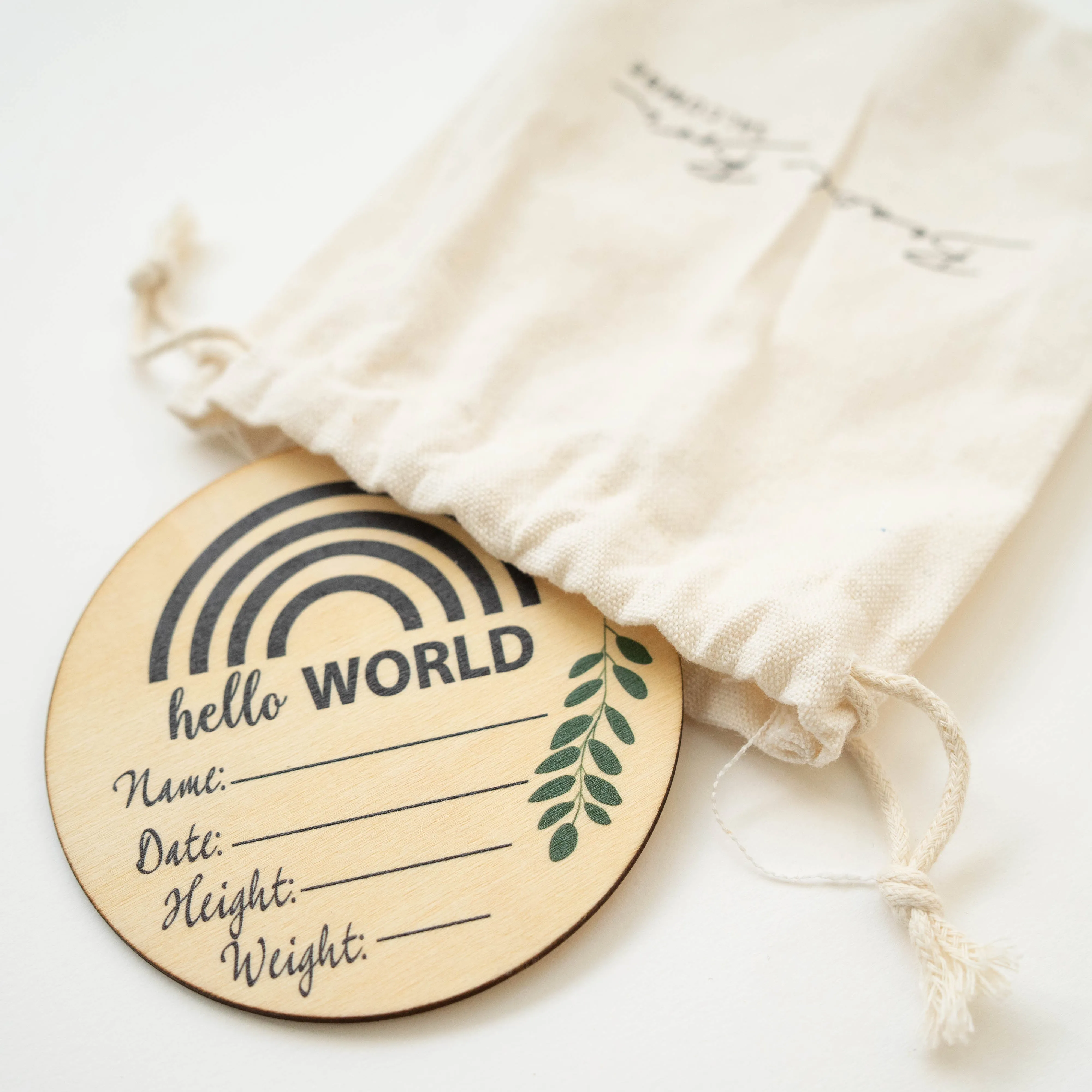 Hello World Wooden Disc
