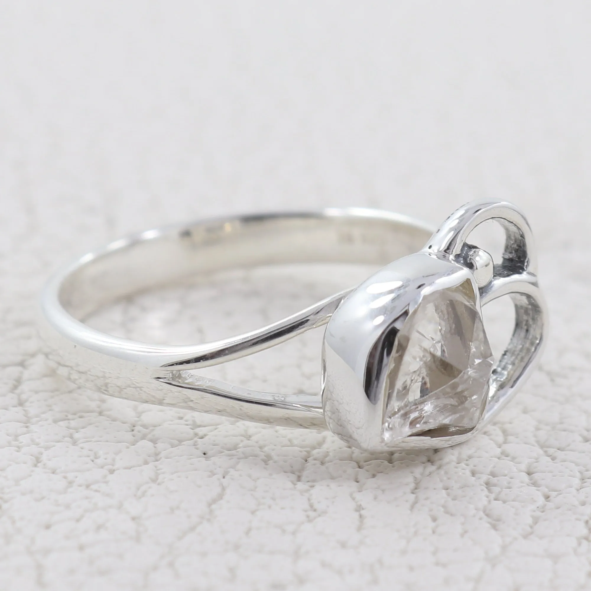 Herkimer Diamond Sterling Silver Designer Ring