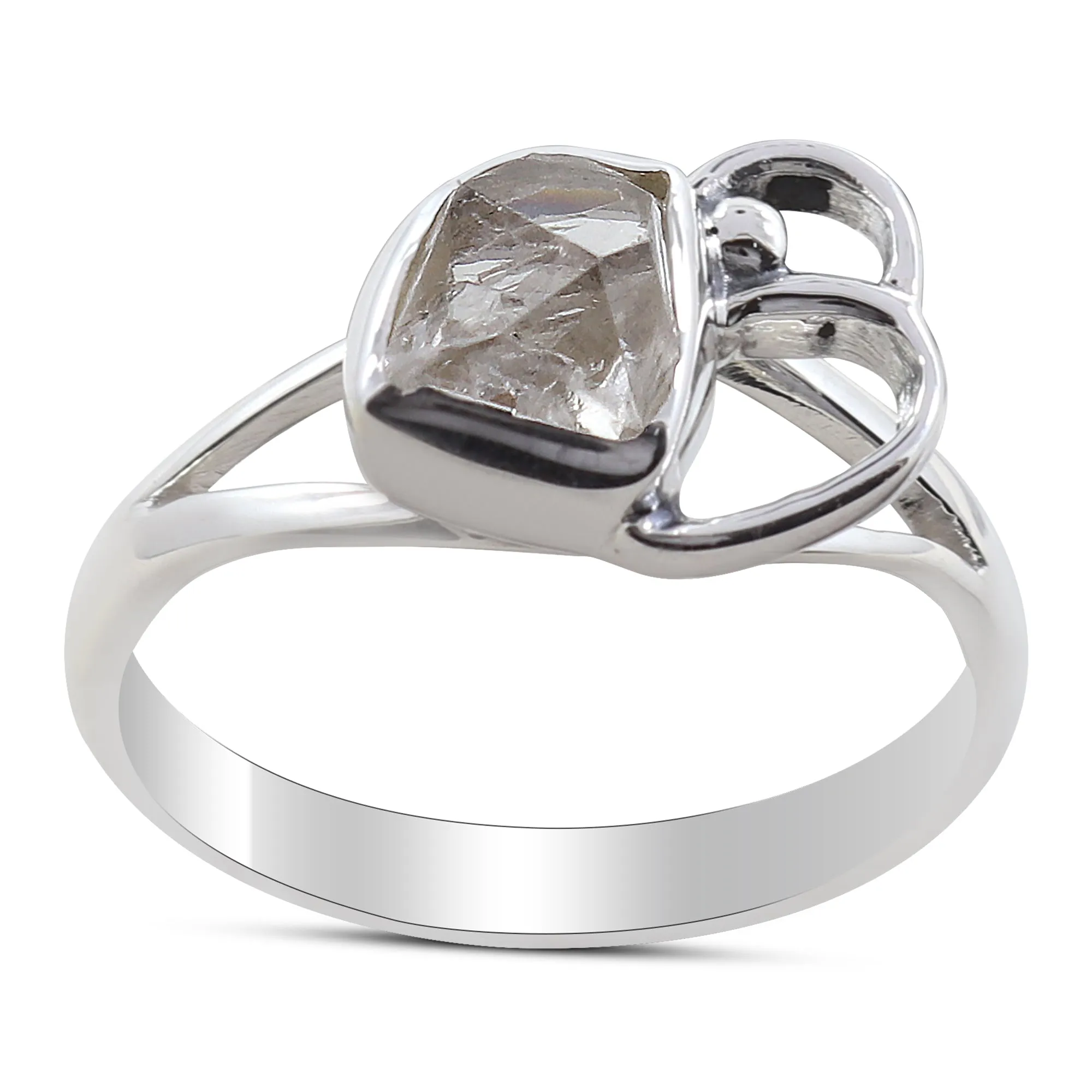 Herkimer Diamond Sterling Silver Designer Ring