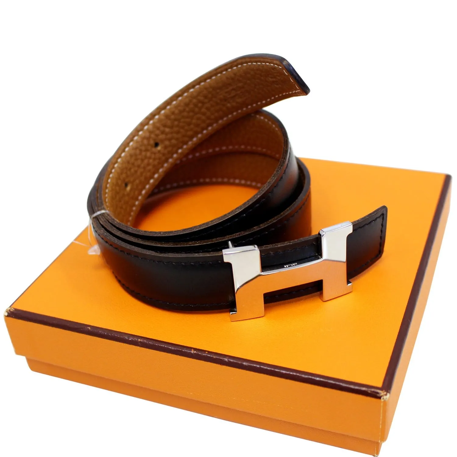 HERMES Belt Constance Buckle H Reversible Size 65