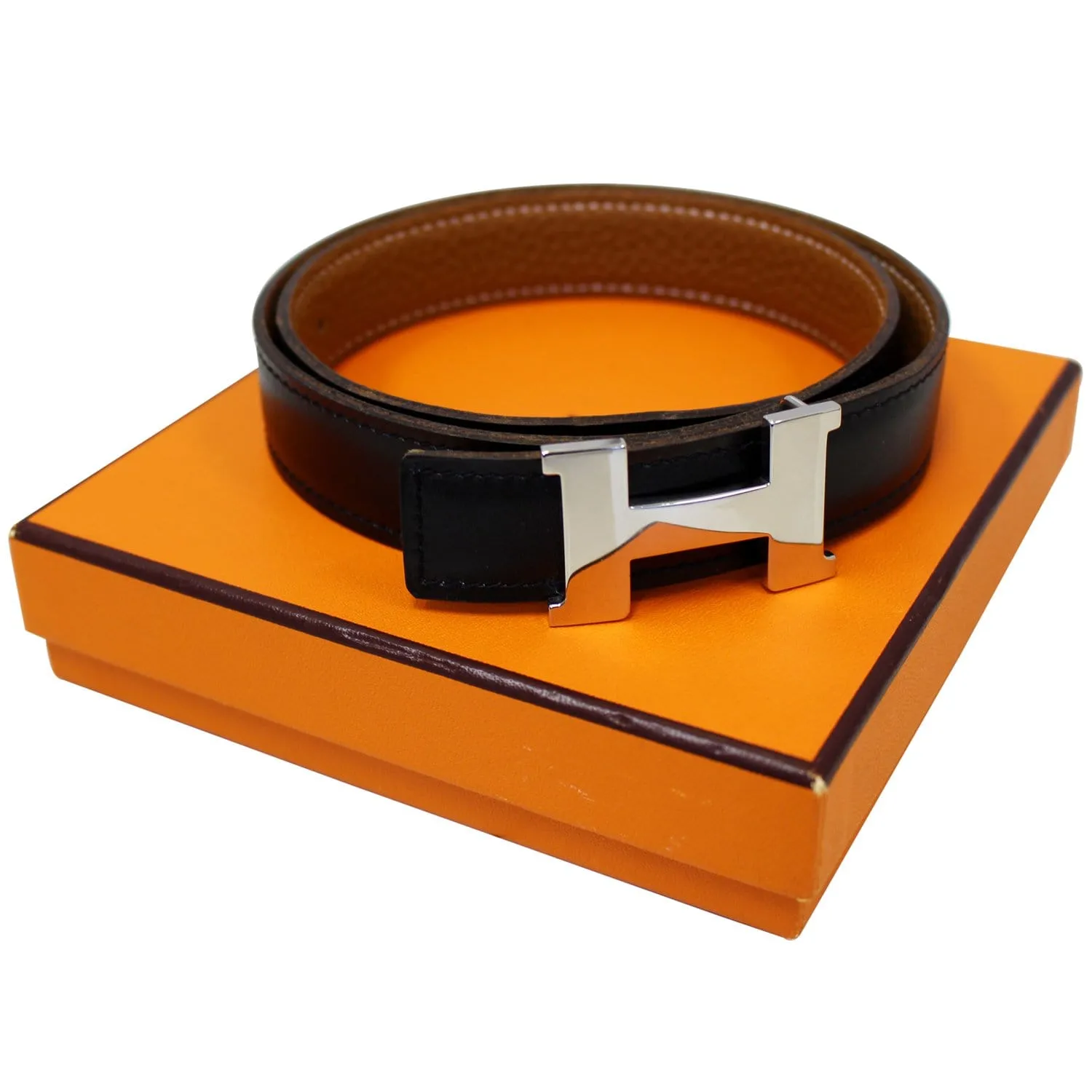HERMES Belt Constance Buckle H Reversible Size 65