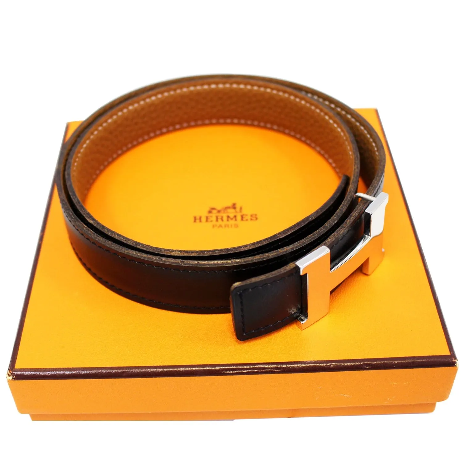 HERMES Belt Constance Buckle H Reversible Size 65
