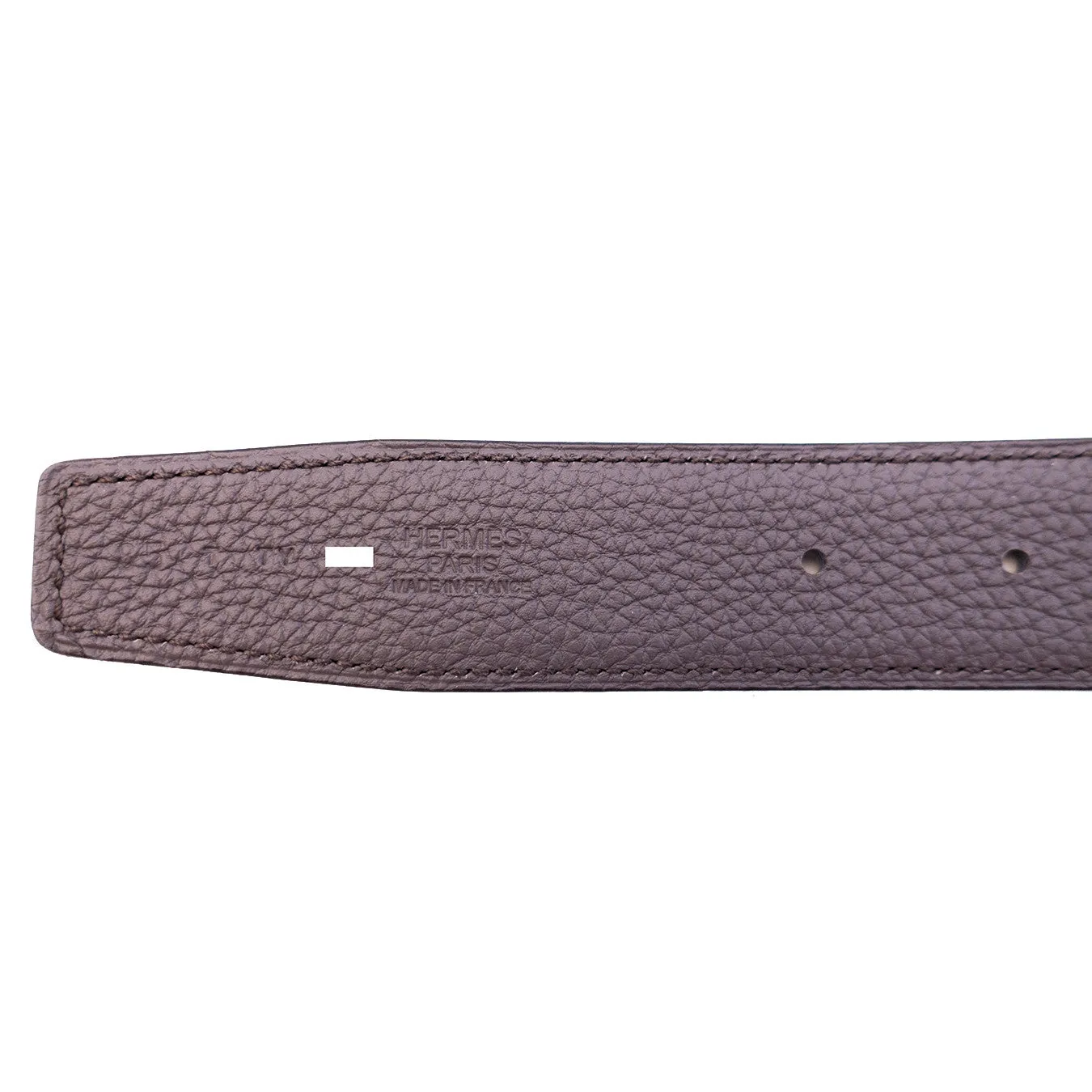 Hermes Etain Grey 85cm Black Gold Buckle Reversible Constance Belt Kit  32mm