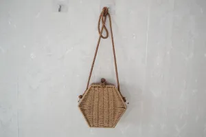 Hexagonal Paper Rope Bag Female Summer Beach Bag Straw Bag