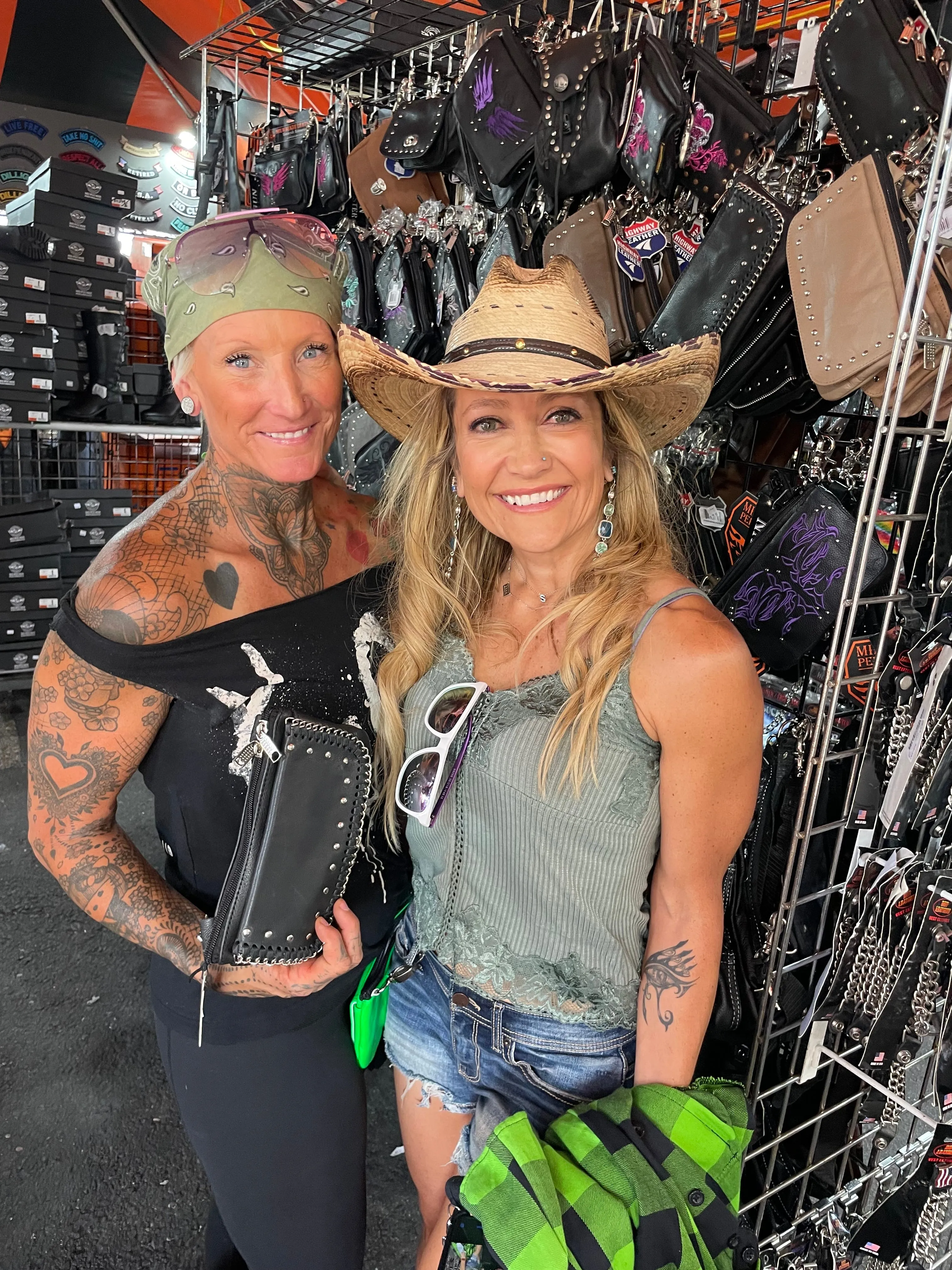 HL80151CHAIN Leather Hip Clip Purse CHAIN Bag Women Waist Bag Fanny Pack Motorcycle Biker