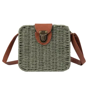 Holiday Beach Bag Fashion Slung Straw Bag Weaving Handbags Shoulder Casual Bag