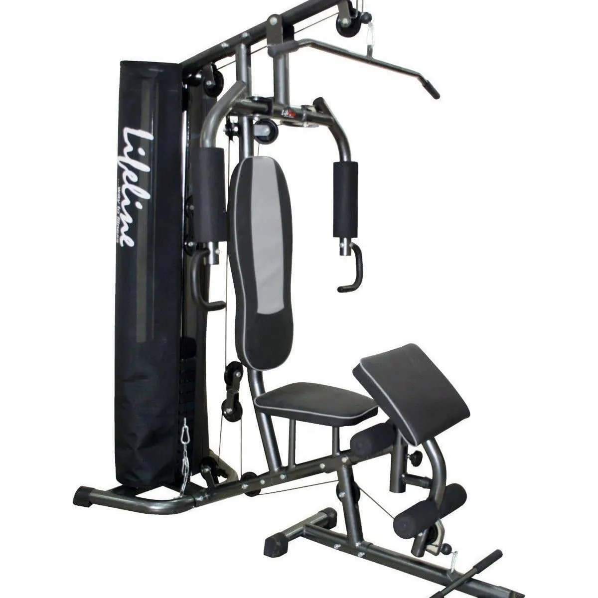 Home Gym Equipment Online - Lifeline Home Gym Machine Deluxe 005 Bundles With 5 Kg Dumbbell Pair