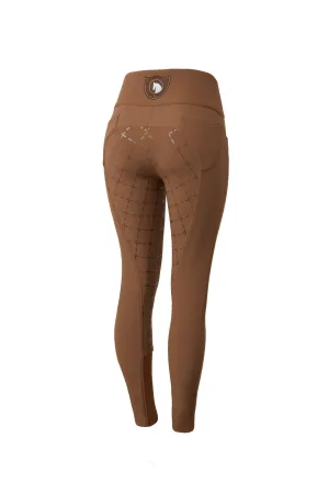 Horze Desiree Ladies Breeches Bison Dark Brown