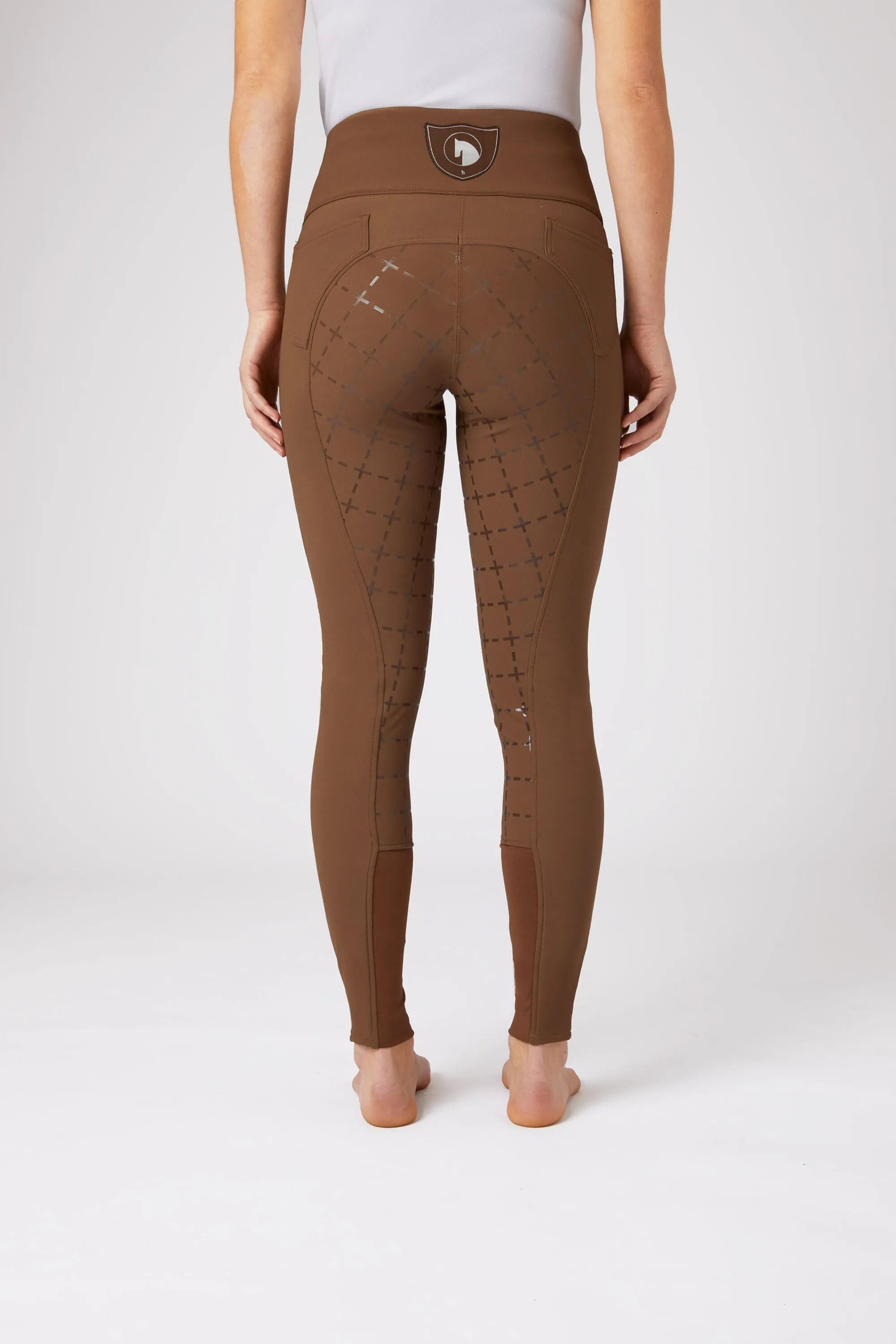 Horze Desiree Ladies Breeches Bison Dark Brown