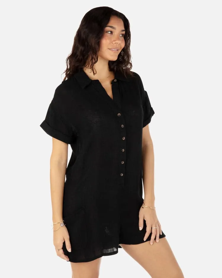 Hurley Stripe Gauze Romper