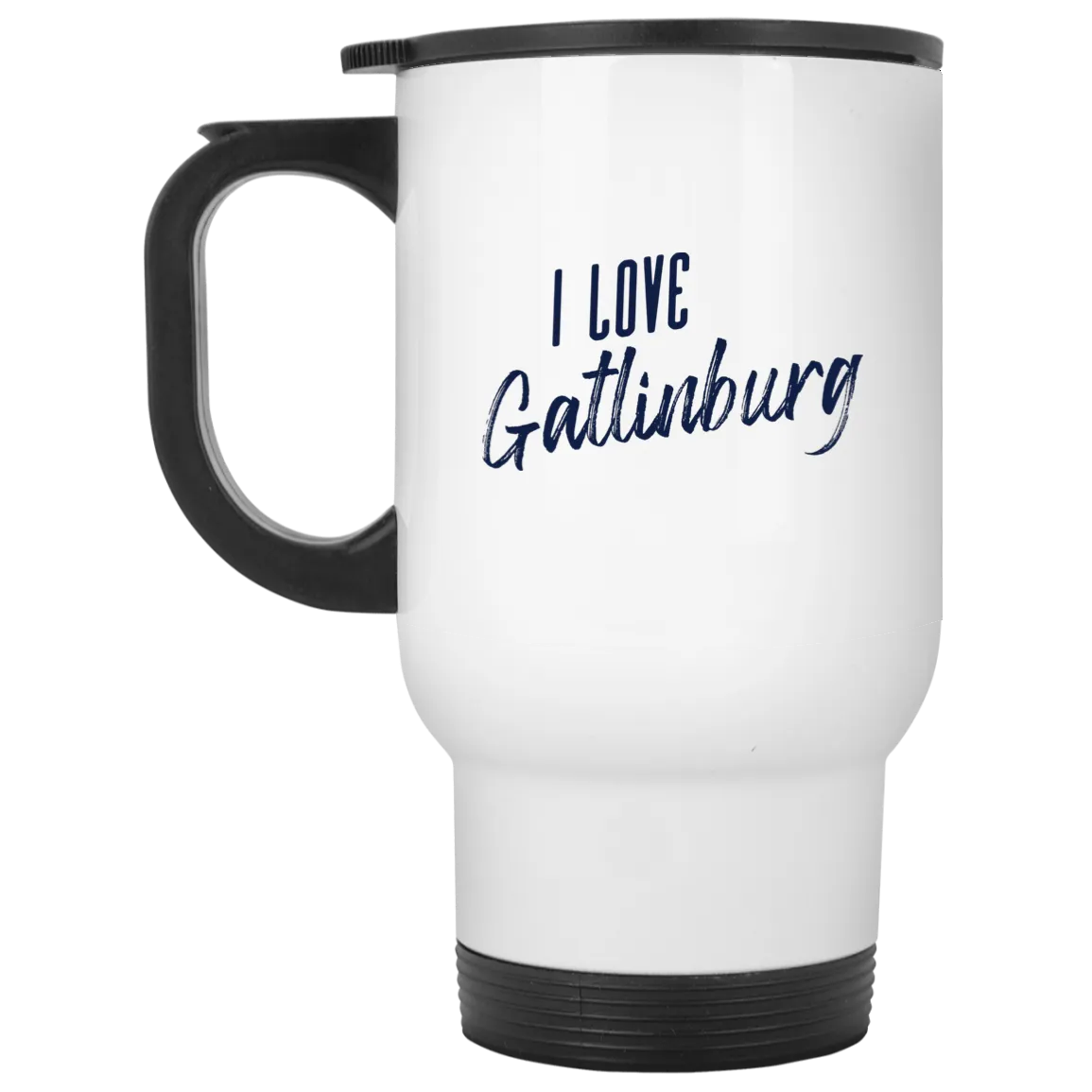 I Love Gatlinburg - 14 oz. White Travel Mug