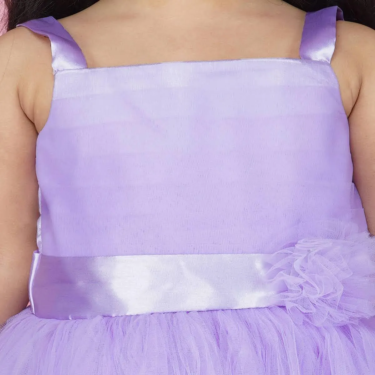 Indo Western Gown For Girls In Purple Color