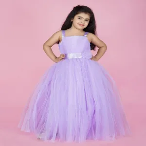 Indo Western Gown For Girls In Purple Color