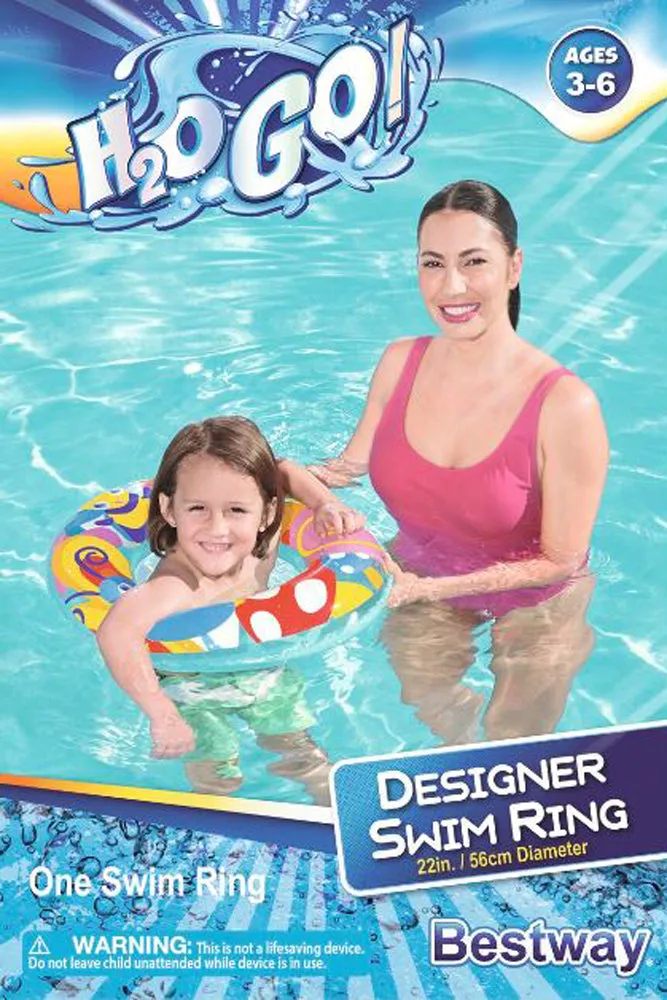 Inflatables and Floats Bestway 22" Designer Swim Ring