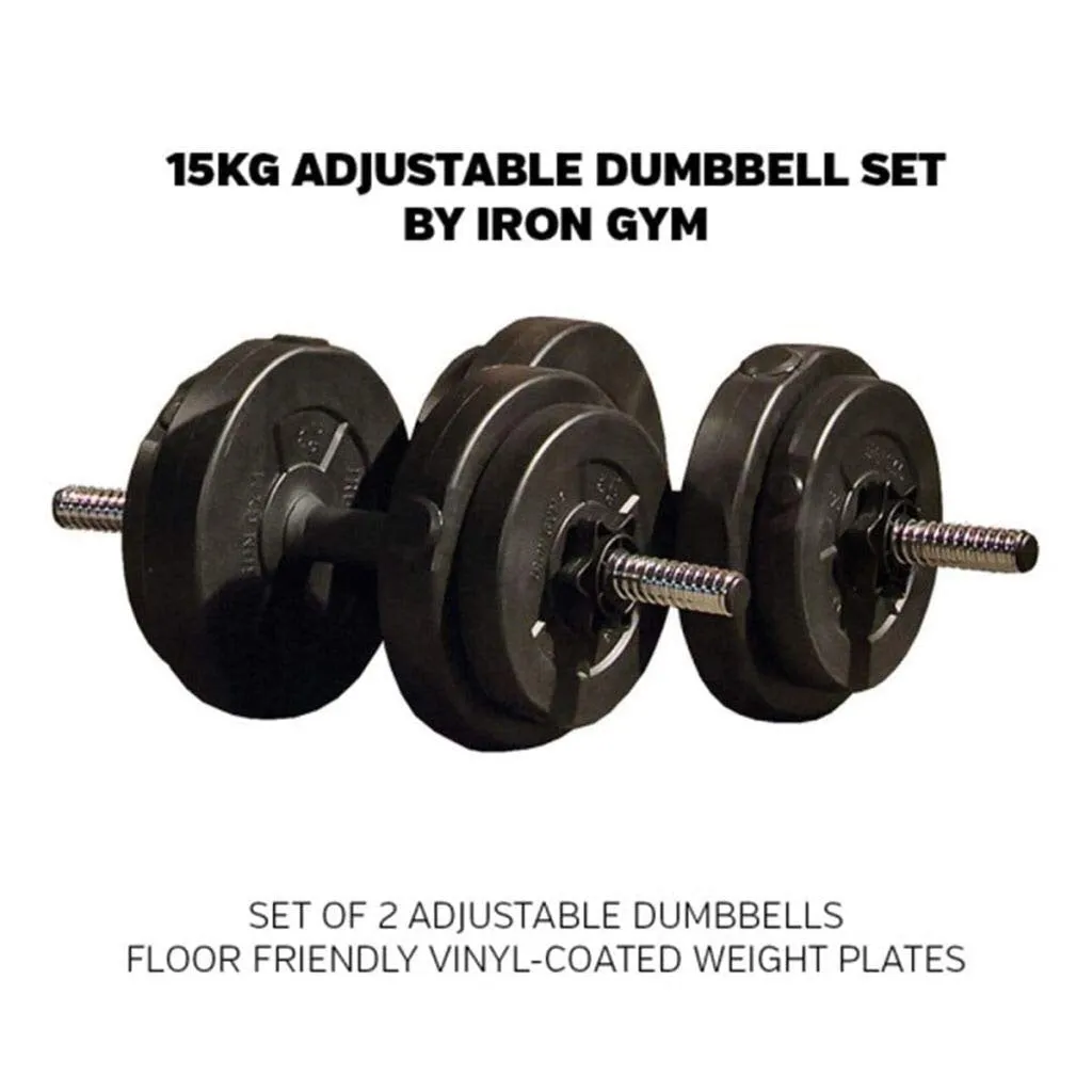 Iron Gym - 15 kg Adjustable Dumbbell Set