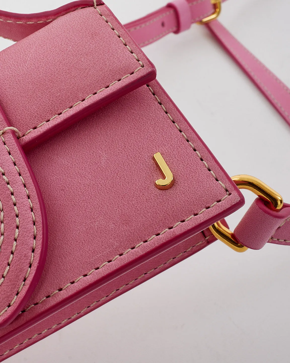 Jacquemus Pink Leather "Le Petit Bambino" Coin Pouch Bag