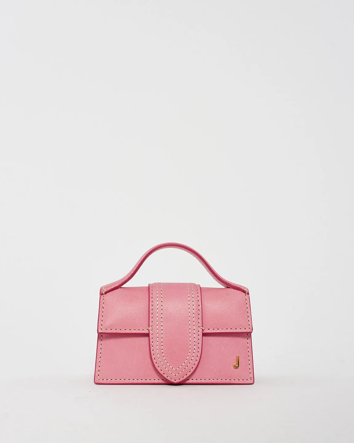 Jacquemus Pink Leather "Le Petit Bambino" Coin Pouch Bag