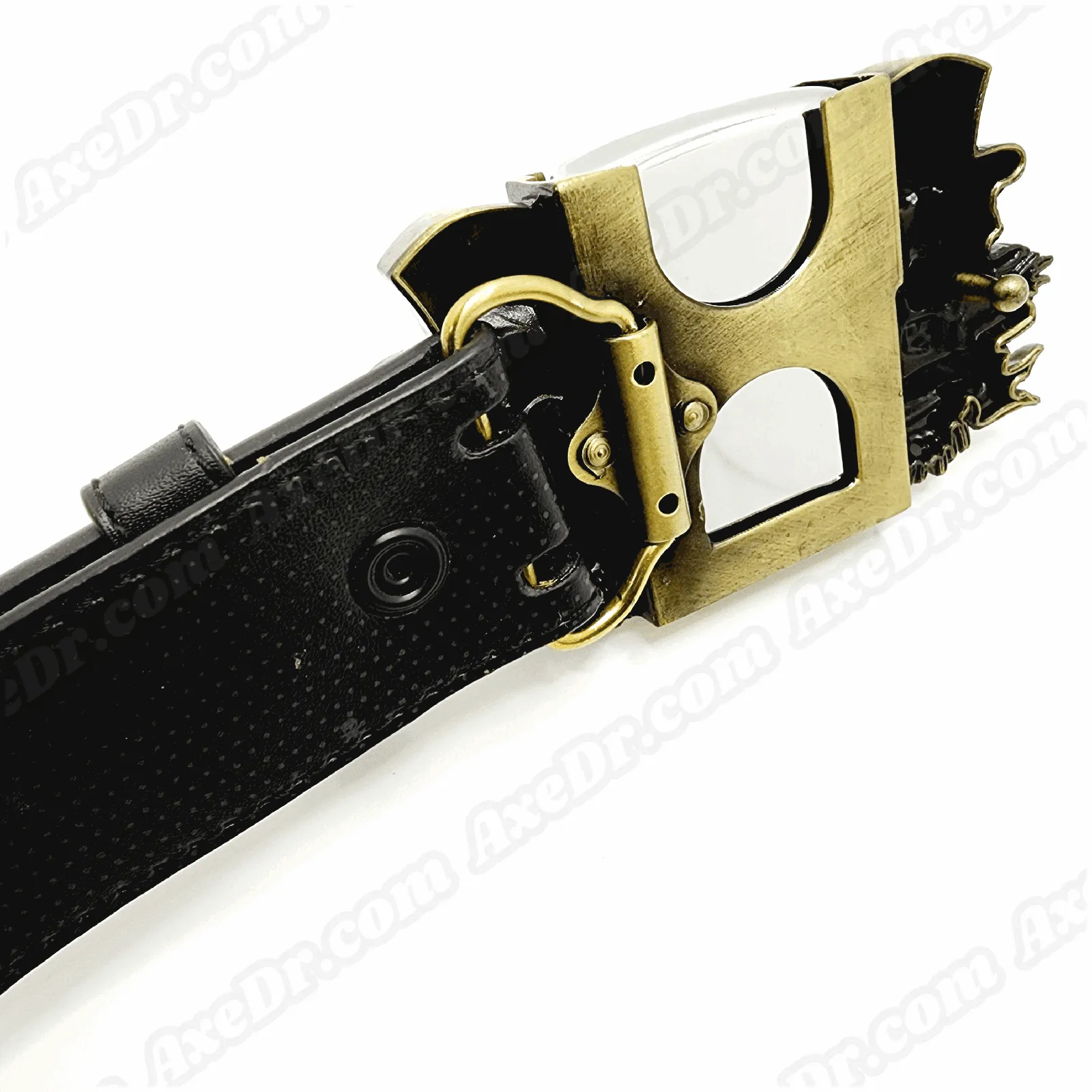 Jokers Skull & Bones Bronze Lighter Belt Buckle with Fanged Skull Lighter Holder Buckle