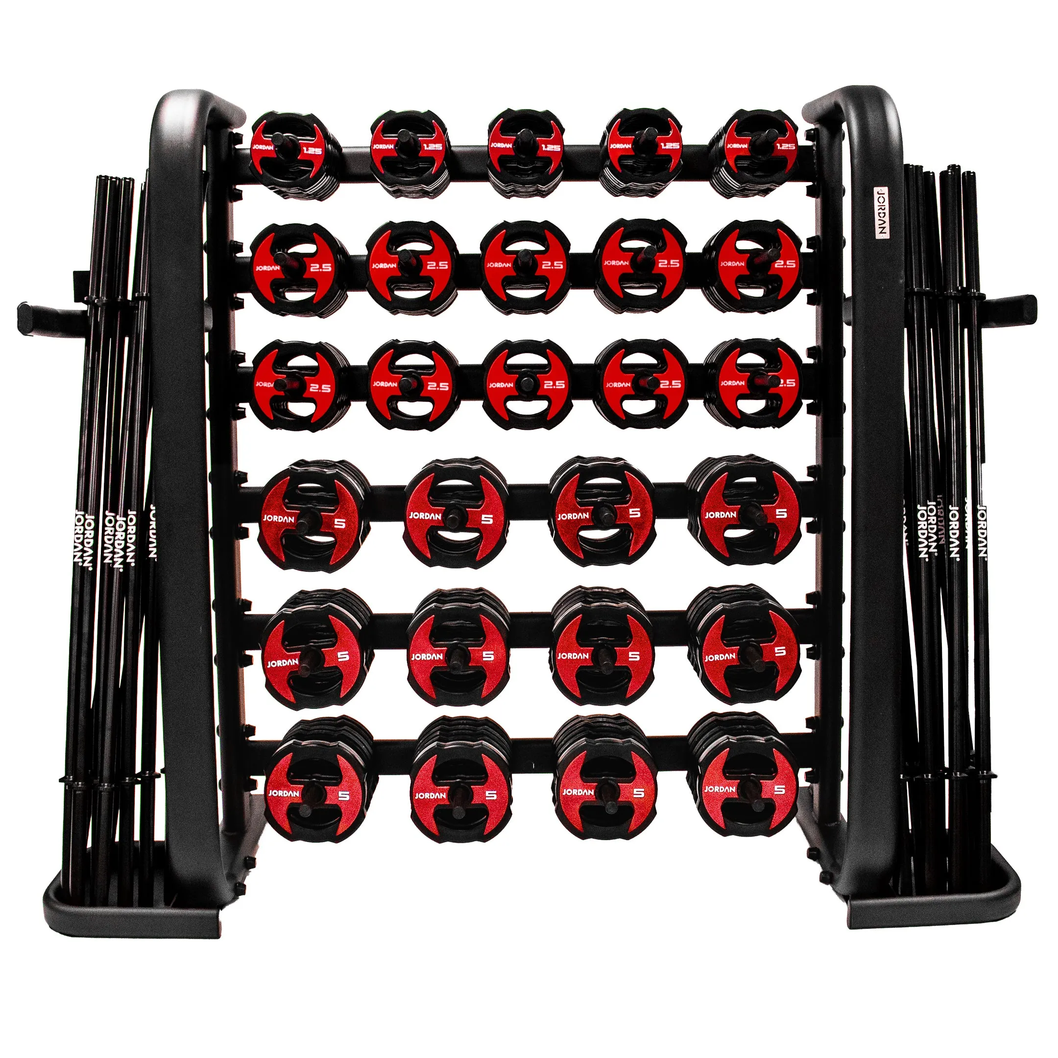 JORDAN® Studio Barbell Racks (Holds 12 Sets/30 Sets)
