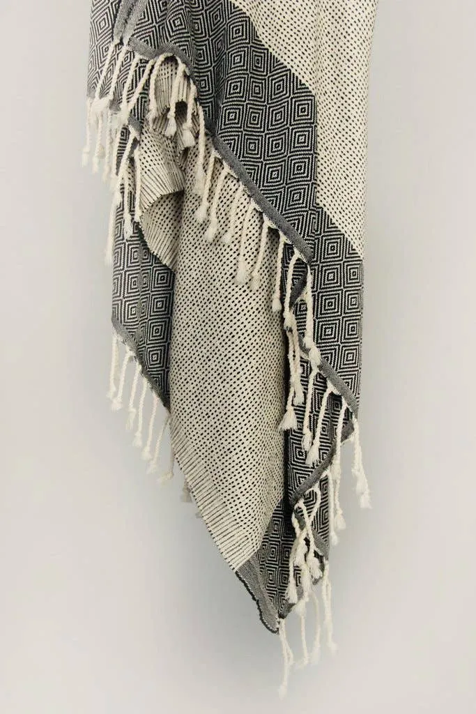 Joshua Tree Hand Woven Peshtemal Black Color