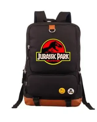 Jurassic World Jurassic Park Backpack Shoulder Laptop travel bag Rucksack Messenger Shoulder Bag Characters School Laptop Bags