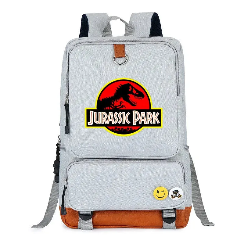 Jurassic World Jurassic Park Backpack Shoulder Laptop travel bag Rucksack Messenger Shoulder Bag Characters School Laptop Bags