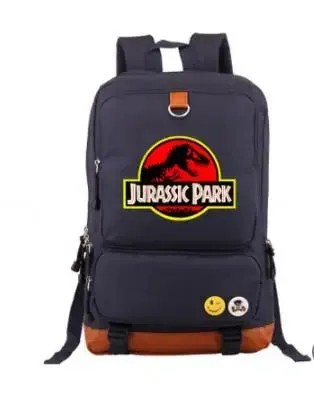 Jurassic World Jurassic Park Backpack Shoulder Laptop travel bag Rucksack Messenger Shoulder Bag Characters School Laptop Bags