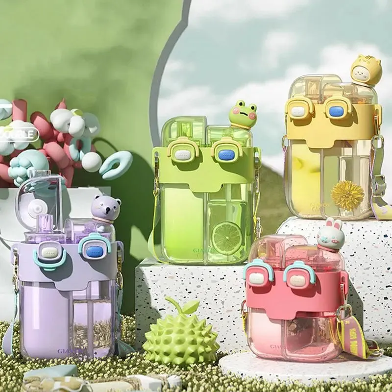 Kawaii Flat Water Bottles | Cute & BPA-Free | Girls & Kids