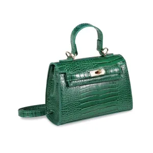 Kelly Croc Bag- Green