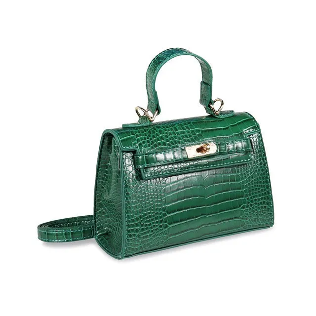 Kelly Croc Bag- Green