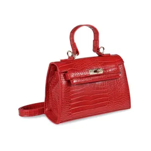 Kelly Croc Bag- Red
