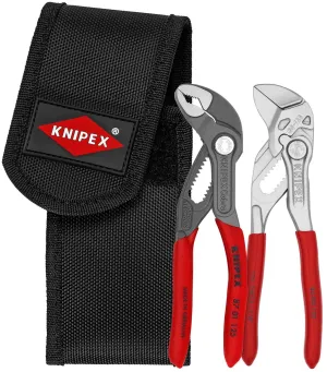KNIPEX Mini Plier Set in Tool Belt Pouch 2 Pieces Pliers Wrench XS Cobra XS 125mm 00 20 72 V04