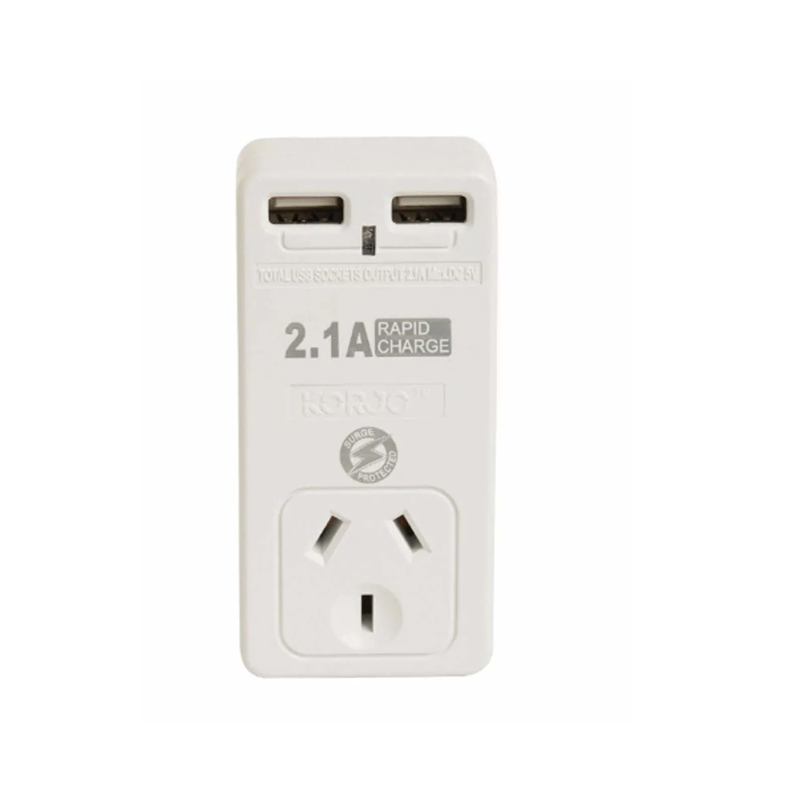 Korjo Travel Adaptor 2 USB Port Australia