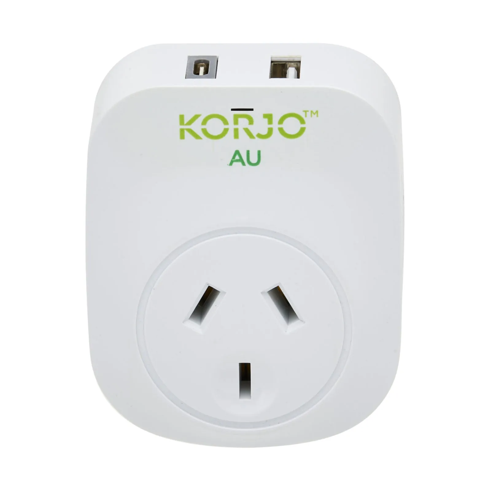 Korjo Travel Adaptor USB Port A and C For Australia
