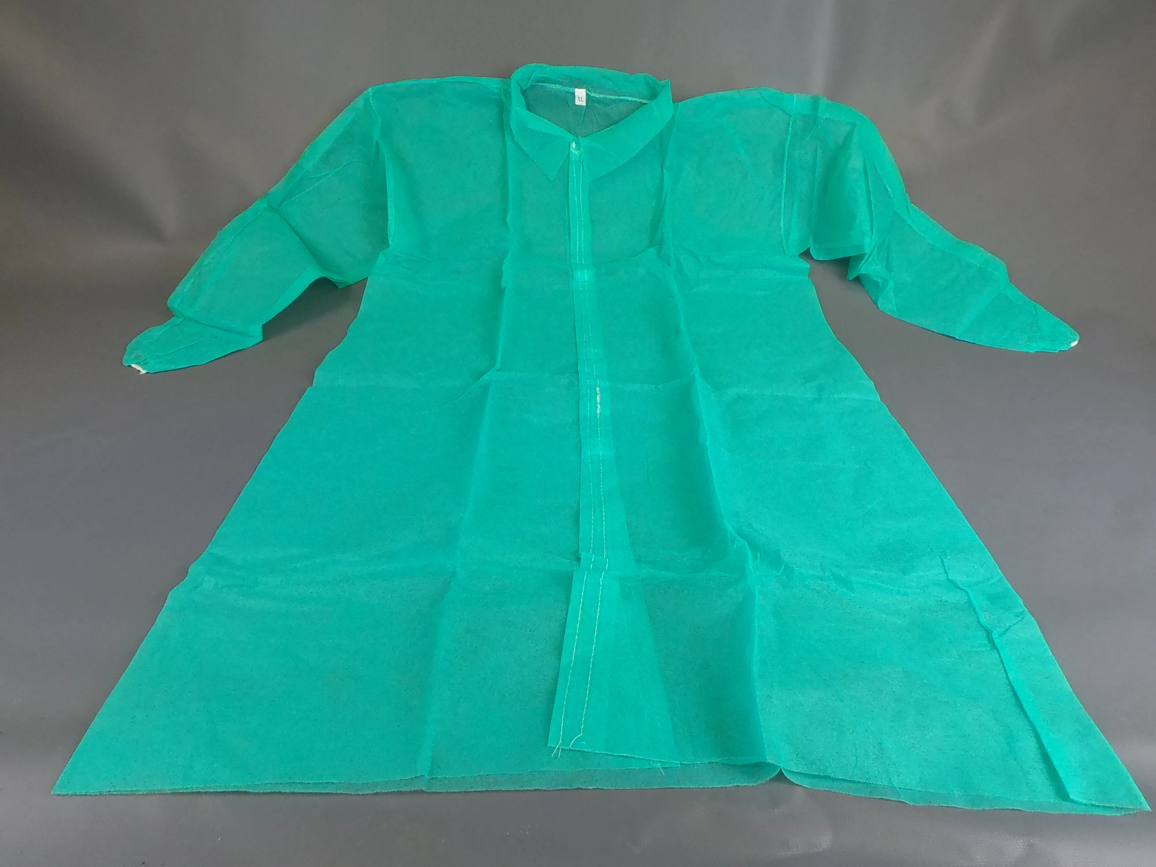 Lab Coats, Green, w/ Velcro Buttons   Case of 100pcs