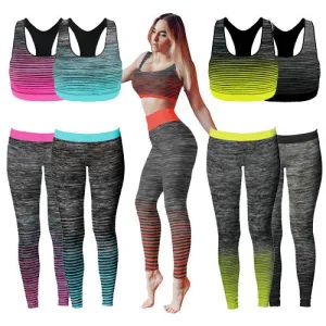 Ladies Crop Top Gym Set