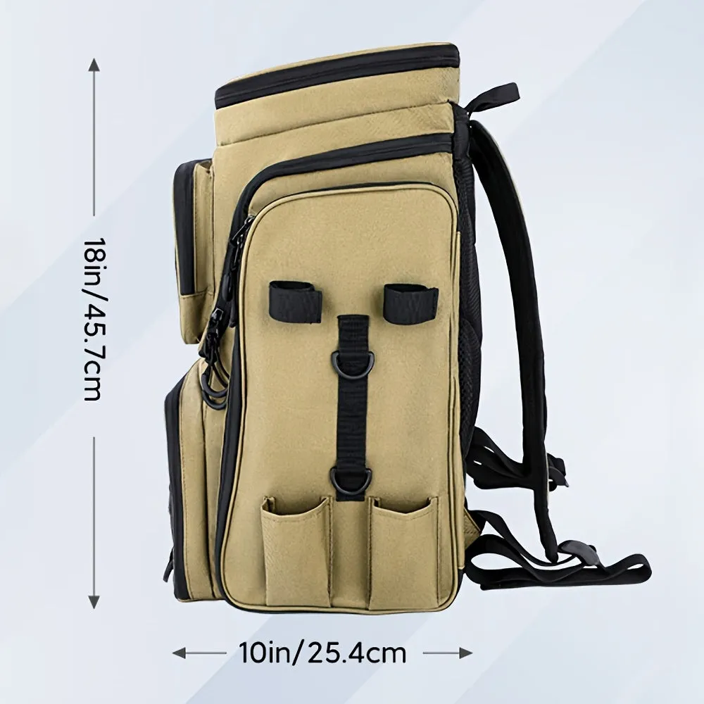 Large Fishing Backpack with Rod Holders