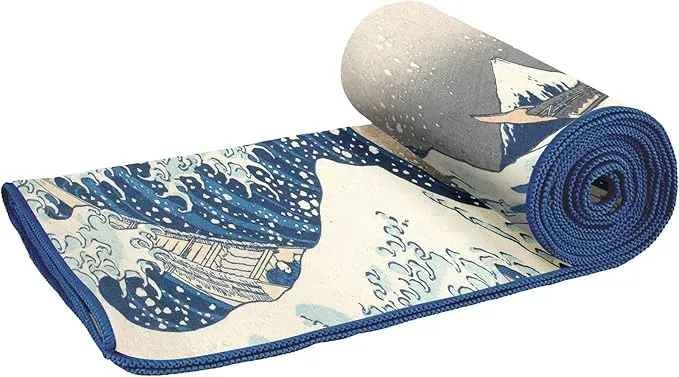 Large Oversized Microfiber Beach Towel - 40x63 Inches, Sand-Free, Quick-Drying, Ultra-Soft, Ideal for Travel, Pool, and Camping - Includes Matching Drawstring Travel Pouch (Hokusai The Great Wave)