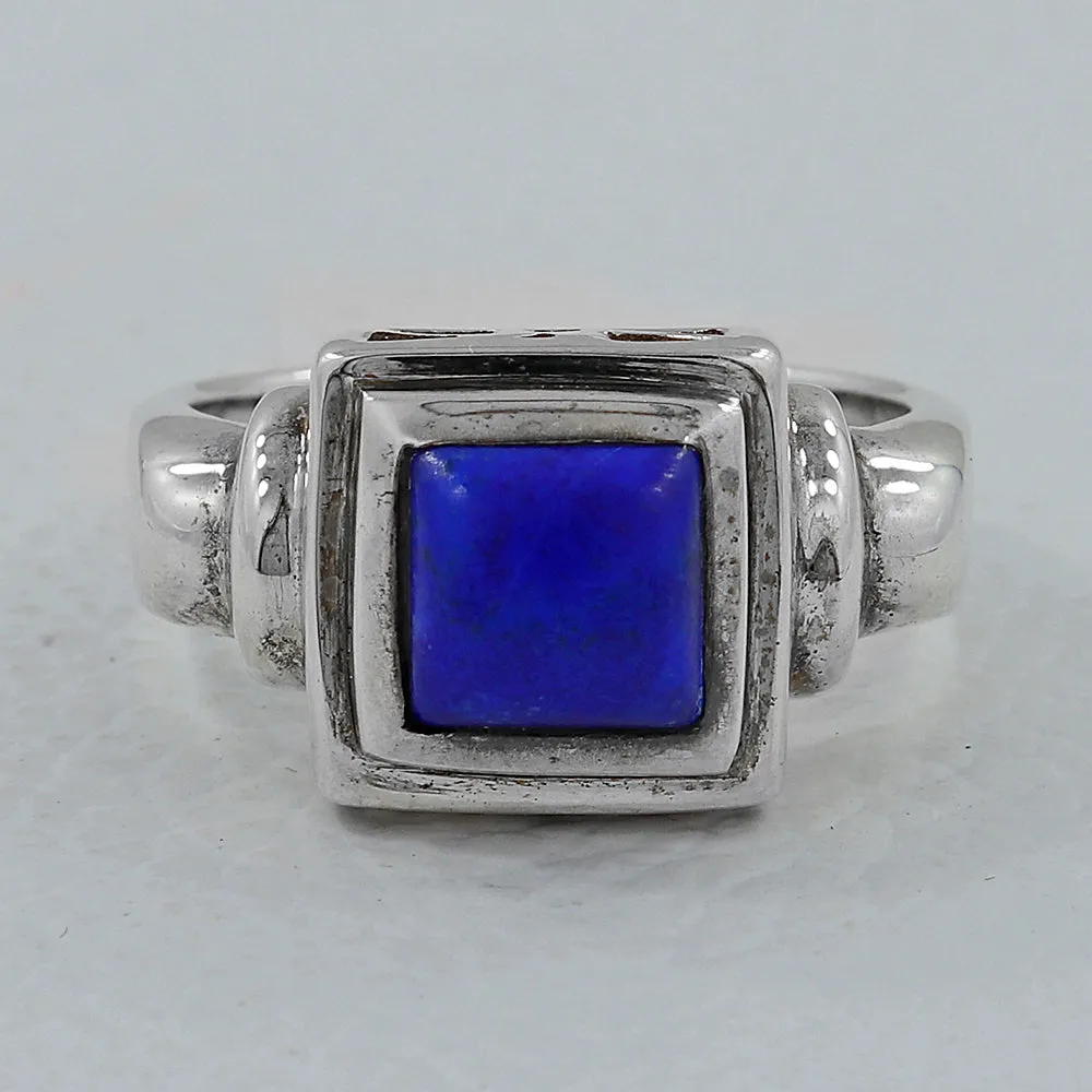 Larimar Gemstone Designer Silver Ring