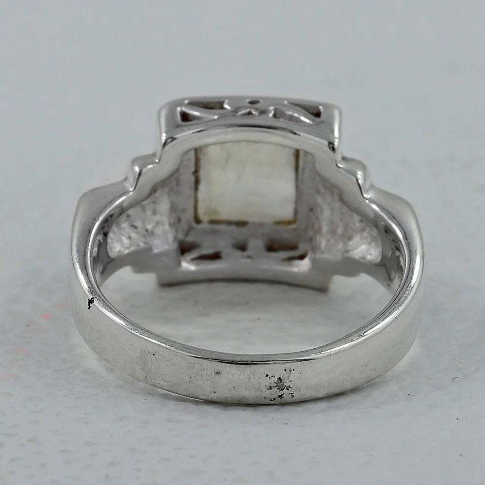 Larimar Gemstone Designer Silver Ring