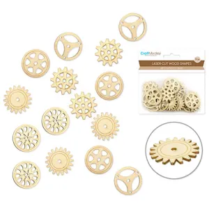 Laser Cut Wood Shapes - Gears & Cogs