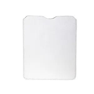 Leather iPad Sleeve - Pebble White