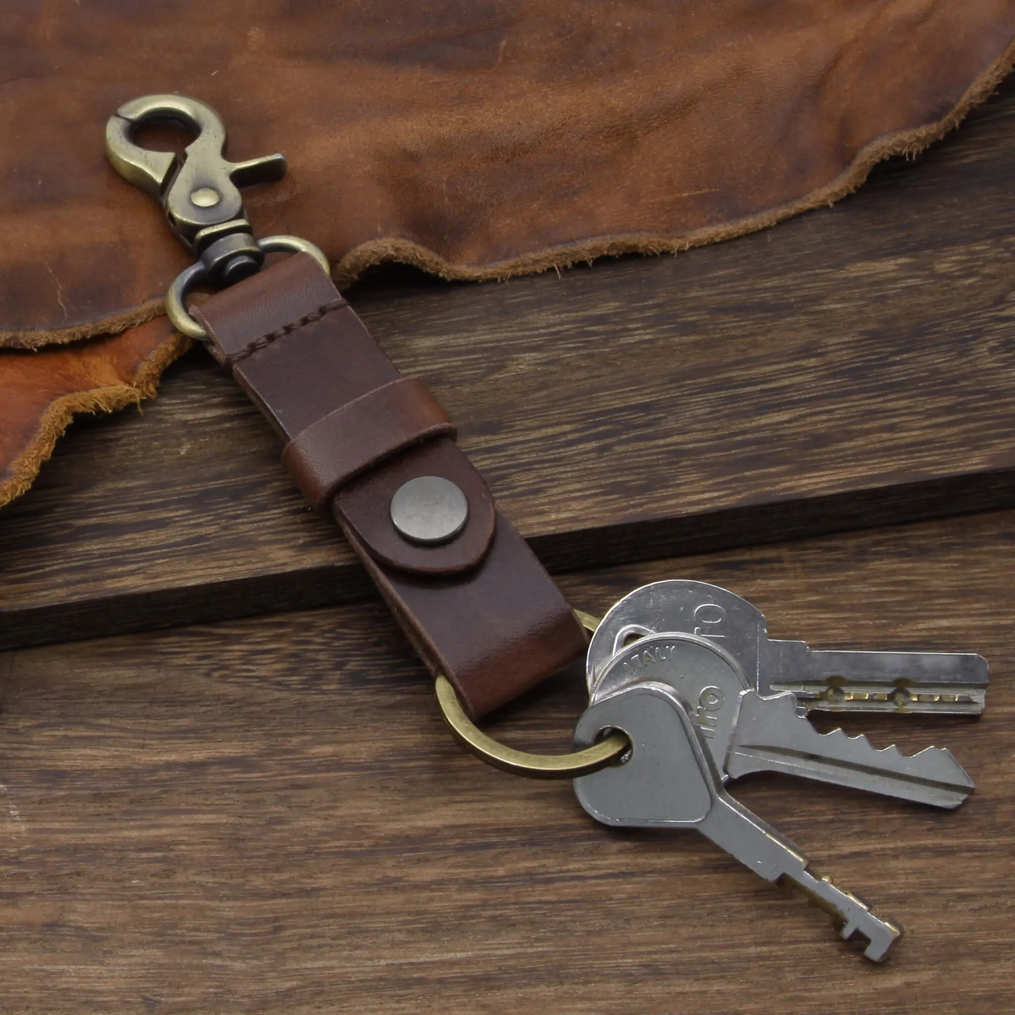 Leather Key Fob, Military 103
