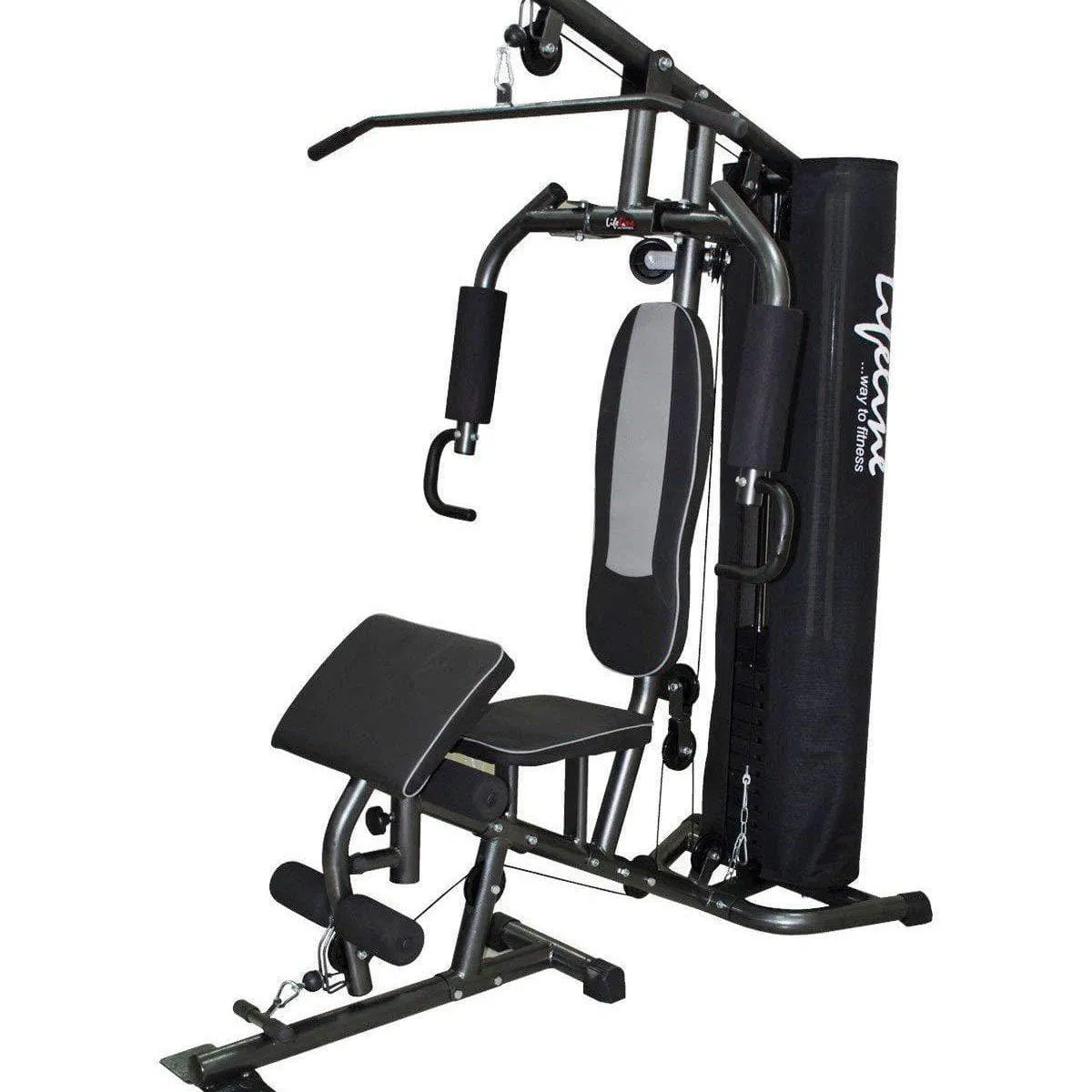 Lifeline Home Gym Set Deluxe 005 For Workout At Home Bundles With Chest Expander and Fitness Curve Bench 5501A || Available on EMI