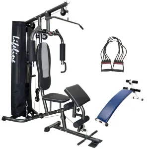 Lifeline Home Gym Set Deluxe 005 For Workout At Home Bundles With Chest Expander and Fitness Curve Bench 5501A || Available on EMI